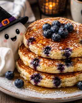 Boo-Berry pancakes